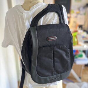 Sling Bag Backpack Tumi Tech Barse Basecamp Transit  Black with Red Interior